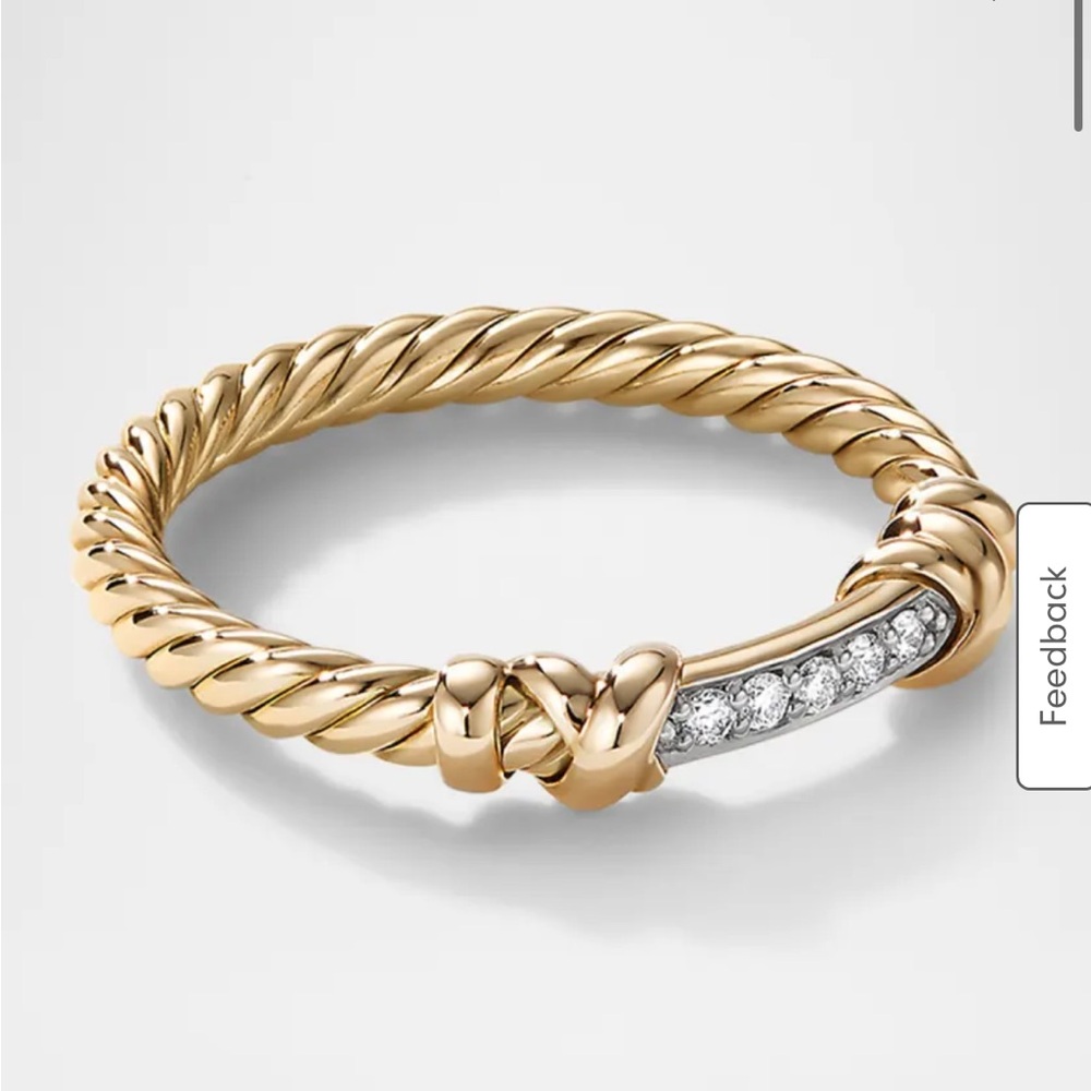 David Yurman 18k Yellow Gold Band Ring